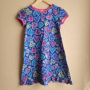 Children's Place blue and pink heart nightgown size L 10/12